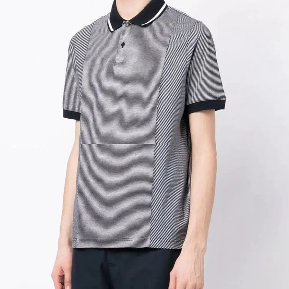 TED BAKER Taigaa Striped Polo Shirt Size 2 US Size Medium - Picture 1 of 10